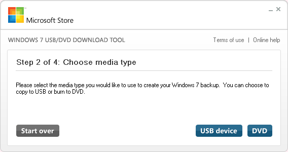 Windows 7 USB/DVD Download Tool - STEP 2