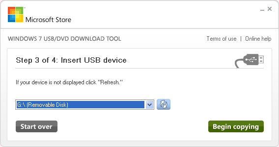 Windows 7 USB/DVD Download Tool - STEP 3
