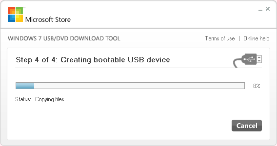 Windows 7 USB/DVD Download Tool - STEP 4