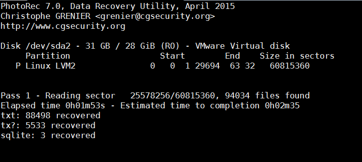 testdisk and photorec for data recovery