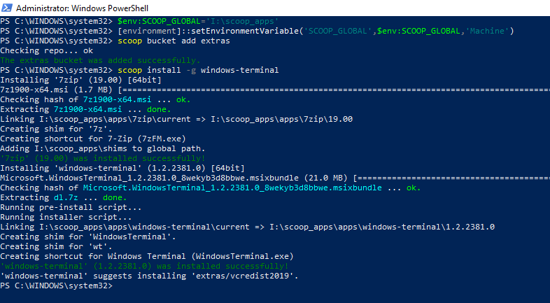 Windows Terminal installation